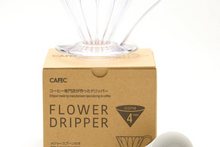 Load image into Gallery viewer, Gift Set | CAFEC Cup 4 Big Pour-Over Flower Dripper | PFD-4 + 2packs of AC4-100W (Clear)