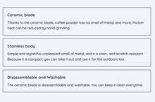 Load image into Gallery viewer, CAFEC Tsubame Mill Bean Grinder up to 18g | TM-18