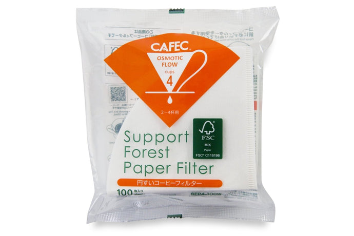 CAFEC SFP (Support Forest Paper) Cup 4 Cone Paper Filter | SFP4-100W