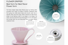 Load image into Gallery viewer, Gift Set | CAFEC Cup 4 Big Pour-Over Flower Dripper | CFD-4BLUE + 2packs of AC4-100W
