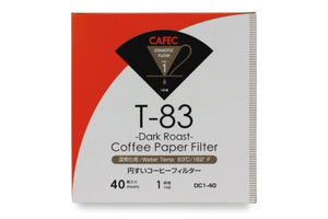 CAFEC Cup 1 Dark Roast Paper Filter | DC1-40W