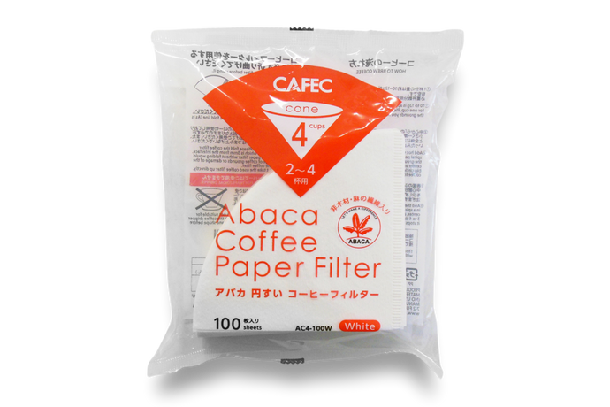 CAFEC Abaca Cup 4 Cone Paper Filter | AC4-100W
