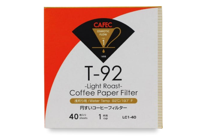 CAFEC Cup 1 Light Roast Paper Filter | LC1-40W