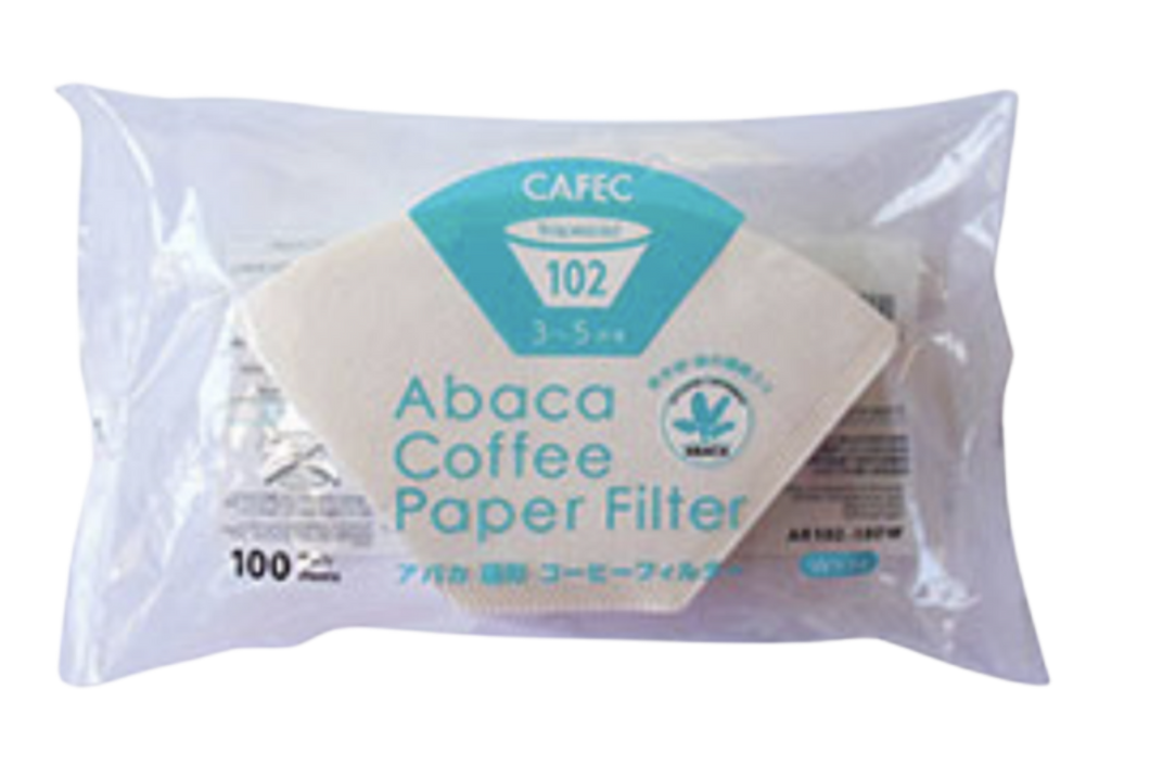 CAFEC Cup 3-5 Abaca Trapezoid Paper Filter | AB-102/100W